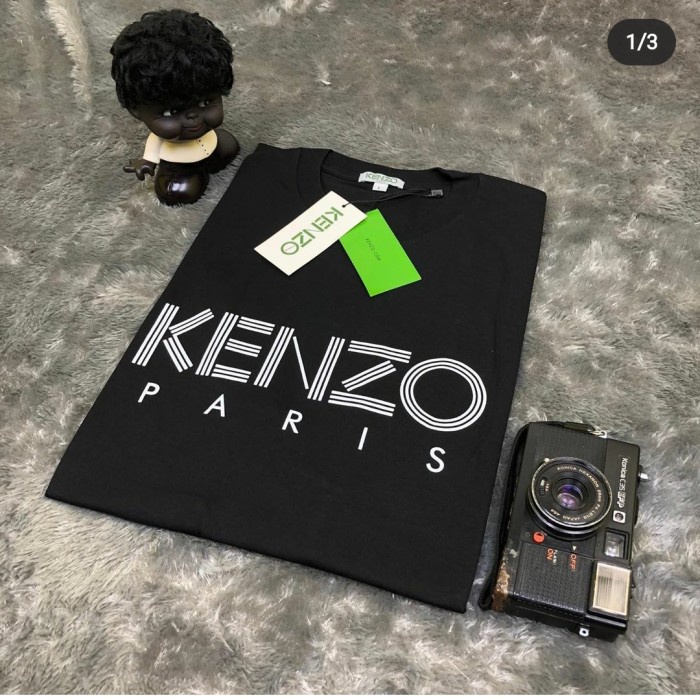 KAOS BAJU TSHIRT FASHION BRANDED KENZO PARIS PRIA WANITA