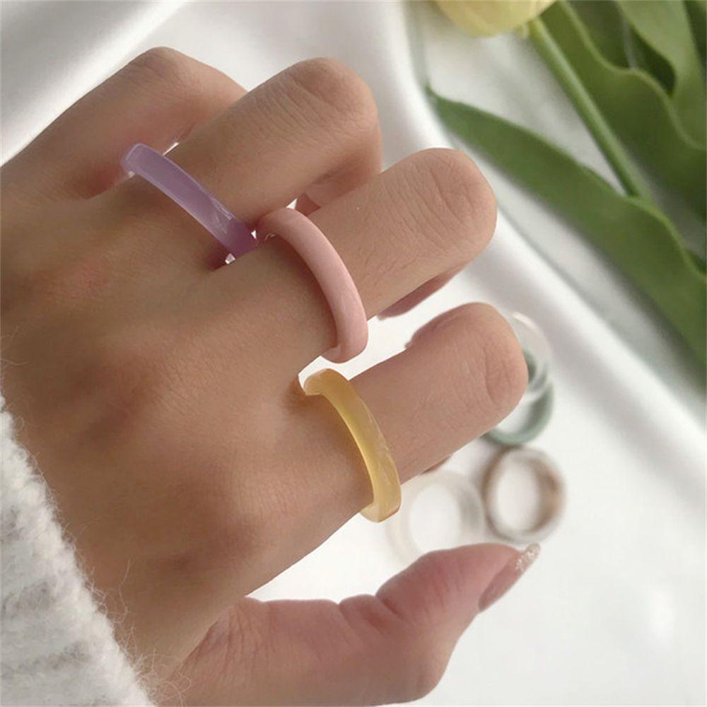 Cincin Buah Nanas Retro Geometris Gadis Wanita Perhiasan