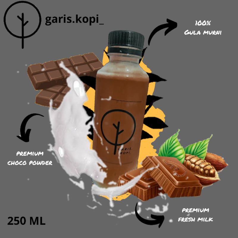 

Royal Choco Garis.Kopi_ kemasan botol 250ML