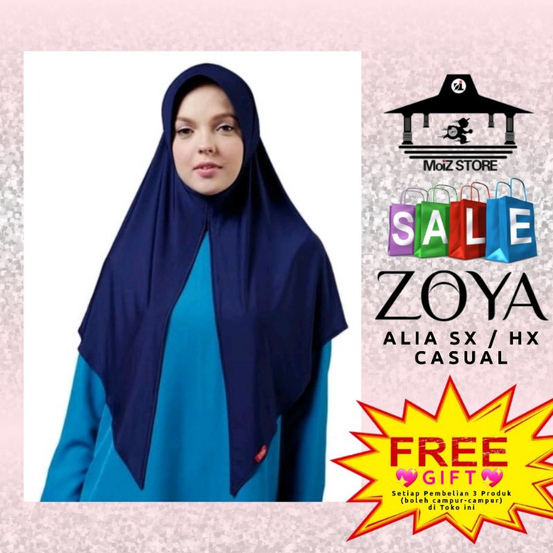 Zoya Alia SX HX Bergo Jilbab Hijab Bergo Kerudung Krudung Polos Zoya Instan Instant Langsung Zoya Po