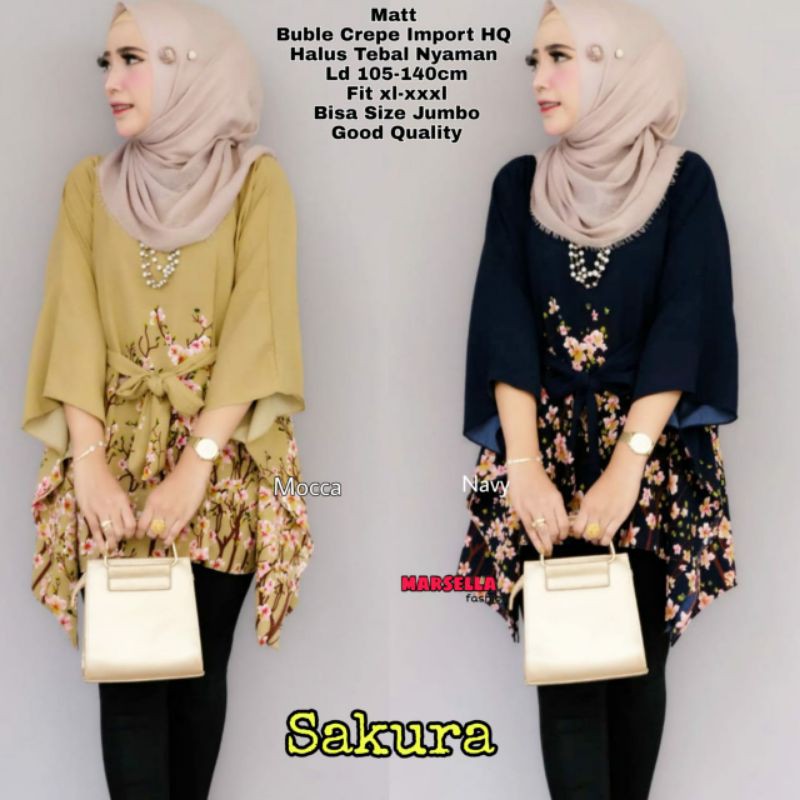 ATASAN TUNIK BLOUSE WANITA SAKURA