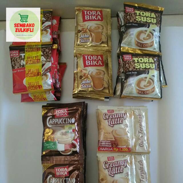 

Renceng 10 sachet Kopi Torabika Cappuccino / Tora Moka / Tora Susu / Jahe Susu / Creamy Latte / Duo