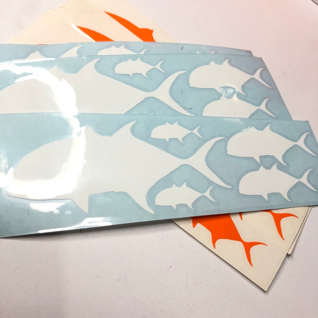 Stiker ikan Gt bisa di Tempel di Joran Box Pancing Metal jig Cutting Sticker fish