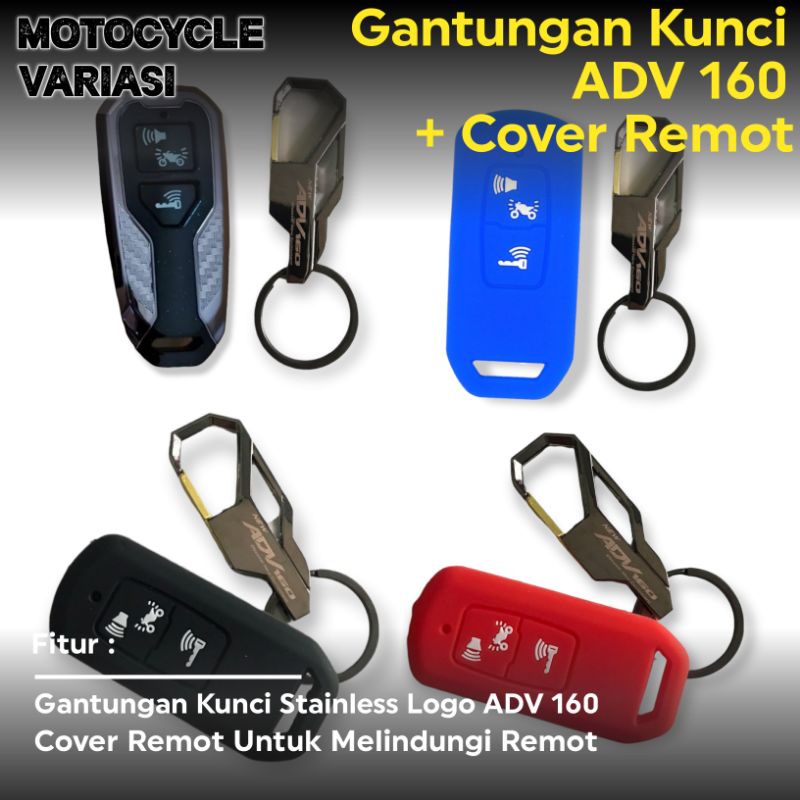 Paket Gantungan Kunci + Cover Remot ADV 160 Gantungan Kunci Logo ADV 160