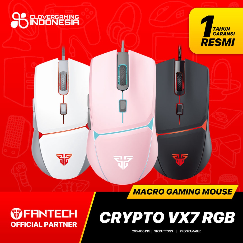 Fantech CRYPTO VX7 RGB Macro Gaming Mouse VX-7 VX 7