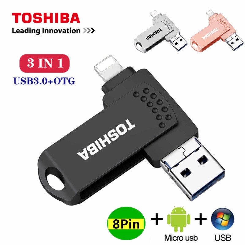 Toshiba Flashdisk USB 3.0 Kapasitas 512GB Anti Air Untuk Handphone / PC