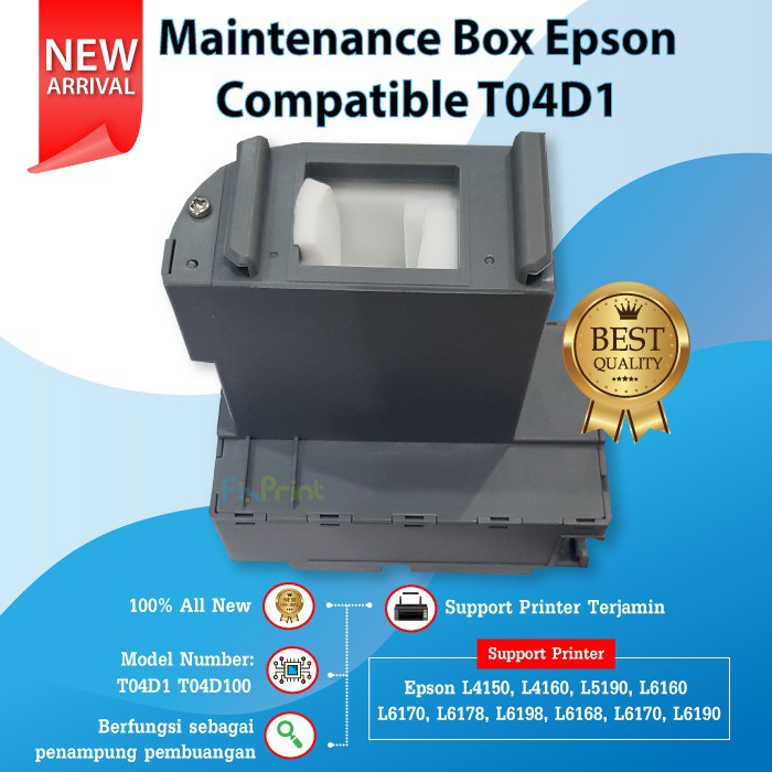 Maintenance Box Epson T04D1 Compatible Printer L4150 L4160 L6160 M2140 ET3750 Wf-2800 Wf-2860