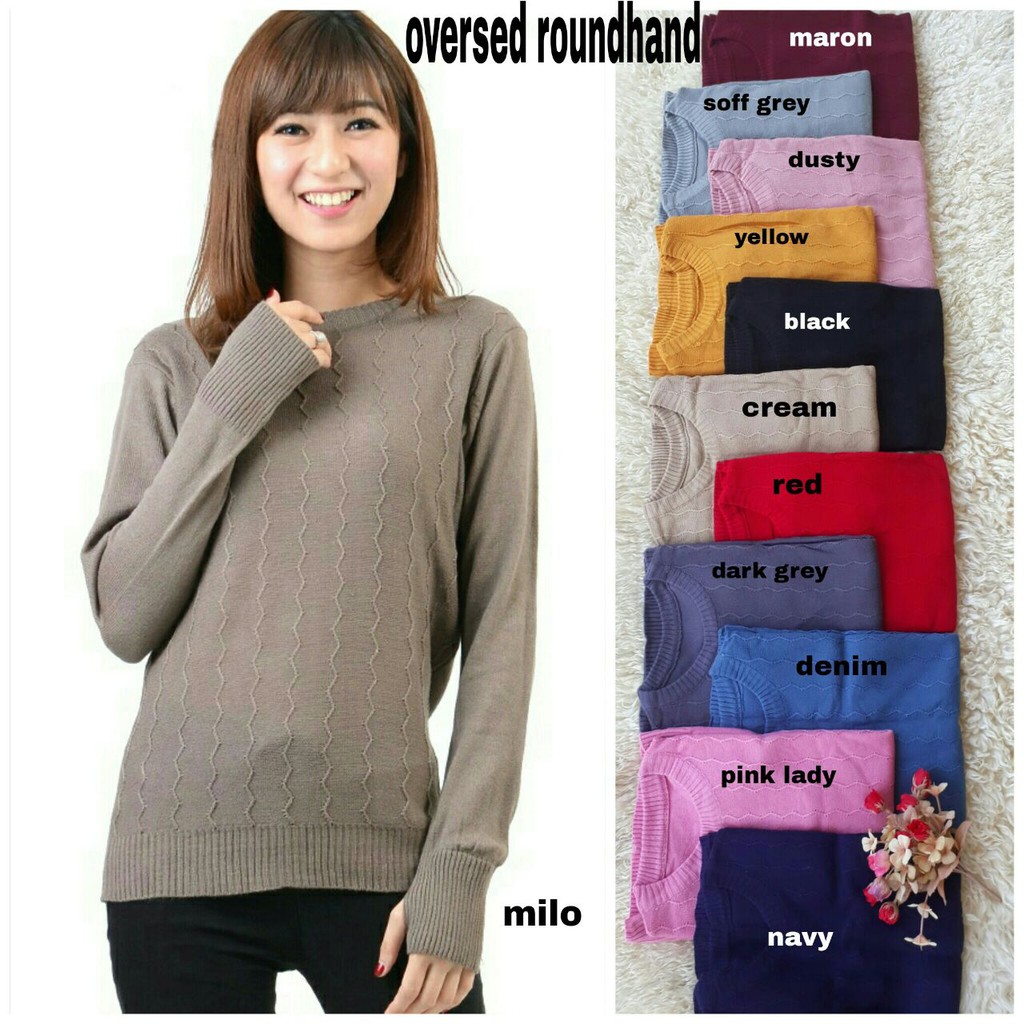 [Oversed RH RO] blouse wanita rajut var color