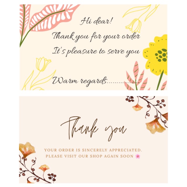 

Thank You Card 7x5CM