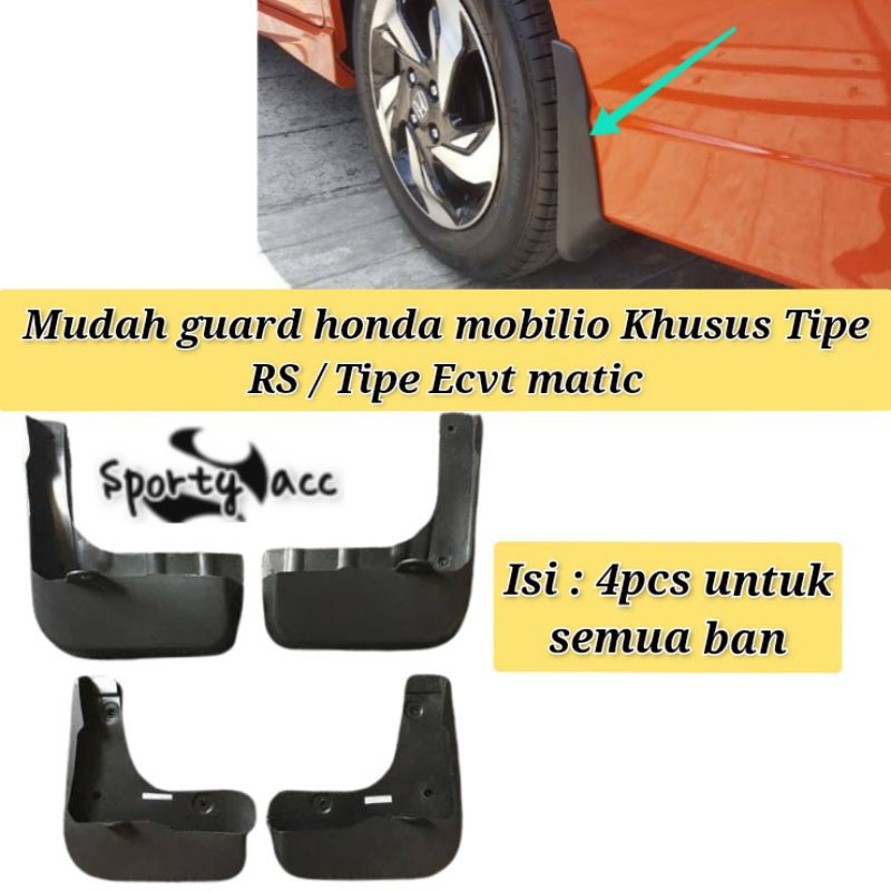 Mud guard mobilio tipe RS dan tipe Ecvt matic