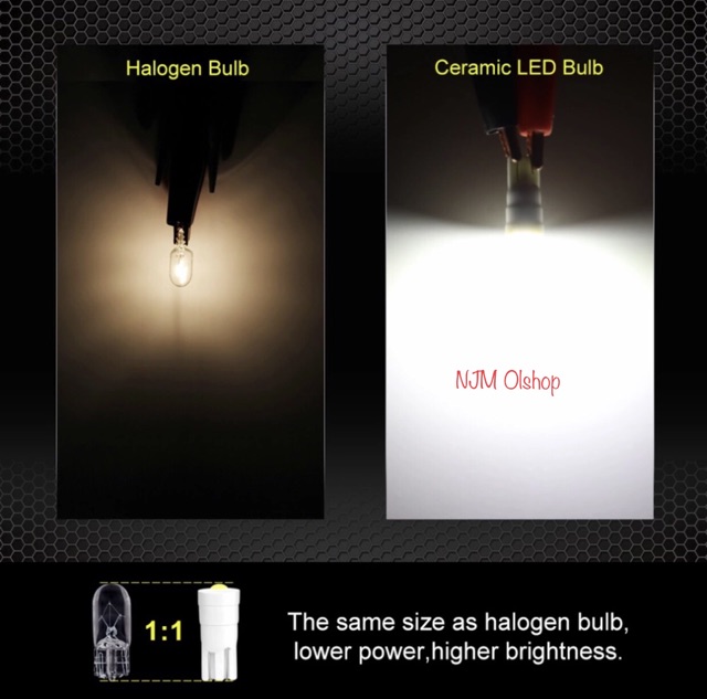 Lampu LED T10 High Quality Ceramic V3 Chips Super Terang