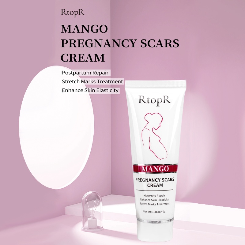 [Ori100%]RtopR Mango Pregnancy Scars Cream Maternity Repair Firming Enhance Skin Elasticity Stretch Marks Treatment Tubuh Postpartum Stretch Mark Perbaikan Krim Anti-Aging Kulit 40g