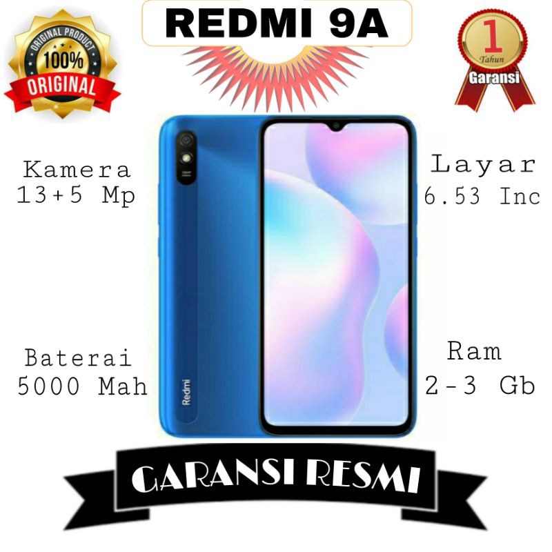 Xiaomi Redmi 9A 3/32 Baru Originial Garansi Resmi