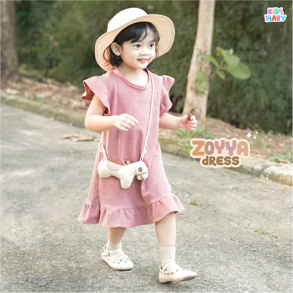 KidsDiary ZoyyaDress │Dress Anak Perempuan│ Baju Anak Perempuan 1-10thn