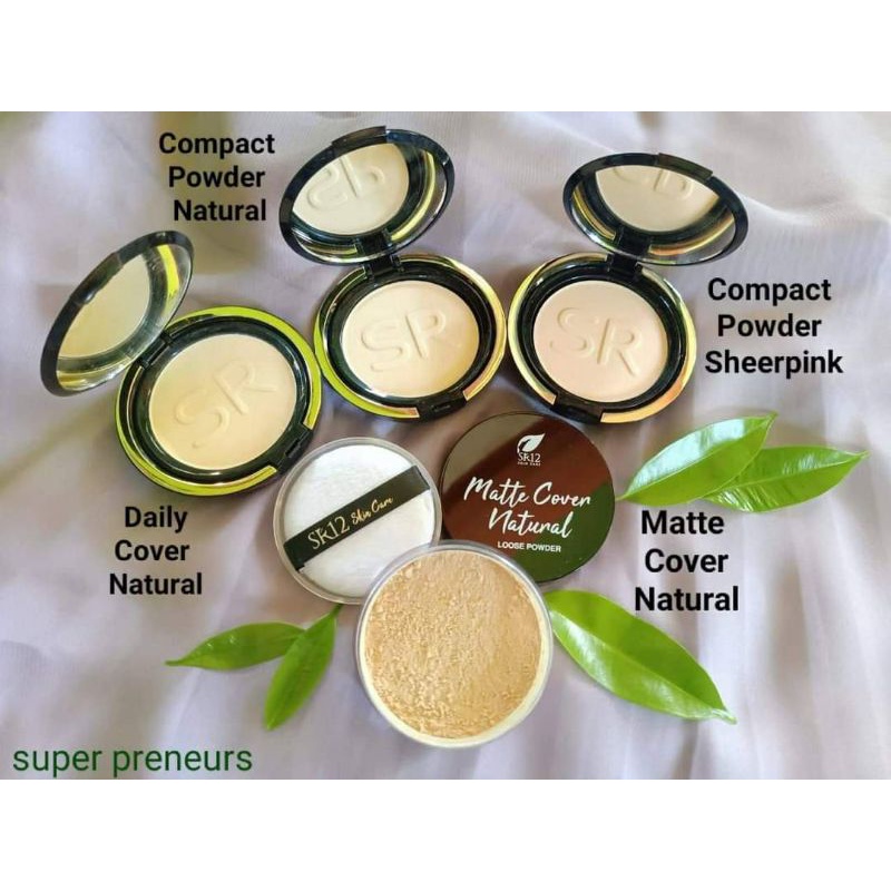 BEDAK PADAT SR12 COMPACT POWDER ANTI LUNTUR BIKIN CERAH DIWAJAH