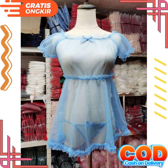Pakaian Baju Tidur Malam Pertama Sleepwear Bodysuit Dress Daster Wanita Sexy Hot Transparan Lingerie