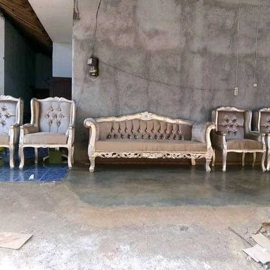 Kursi Sofa Pelaminan Satu Set Kursi Pengantin 1 Kursi Besan 4 Warna Bisa Request Kain Jok Oscar