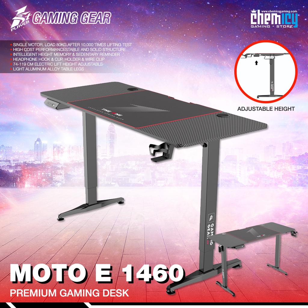 1StPlayer MOTO E 1460 / MOTO-E 1460 Gaming Desk / Meja Komputer