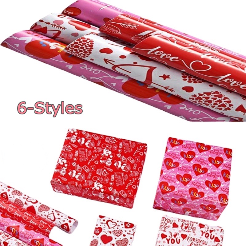 50*70cm DIY Love Heart Gift Wrapping Paper Birthday Gift Flower Bouquet Wrapping Papers for Valentine's Day Birthday Wedding Party Decor