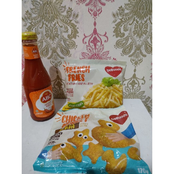 

Paket saos ABC 335ml + kentang 170gr + nugget ceria 170gr