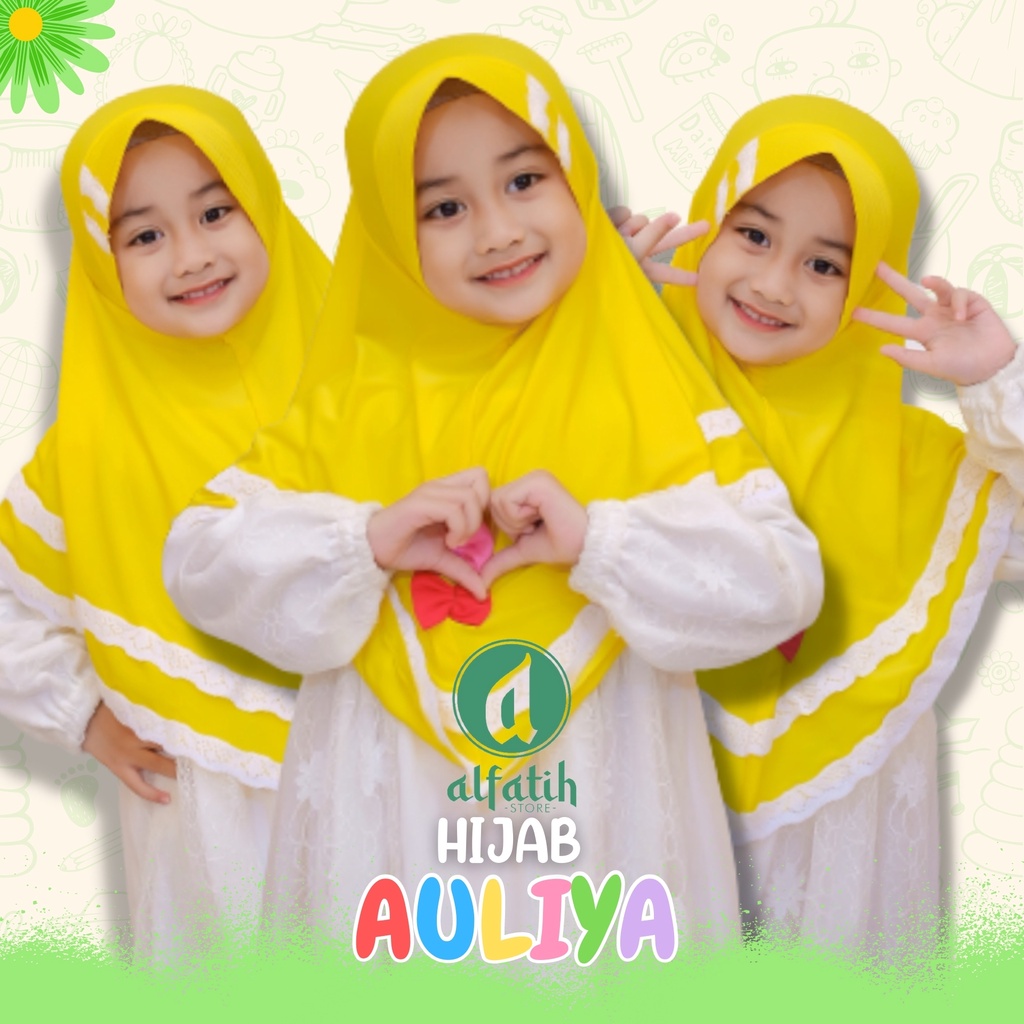 ALFATIH STORE / Jilbab Anak SD Auliya Renda Susun / Jilbab Anak Murah ianah