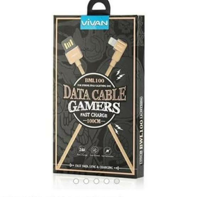 Gaming Cable Data Charger Vivan BWL 100 Iphone lightning