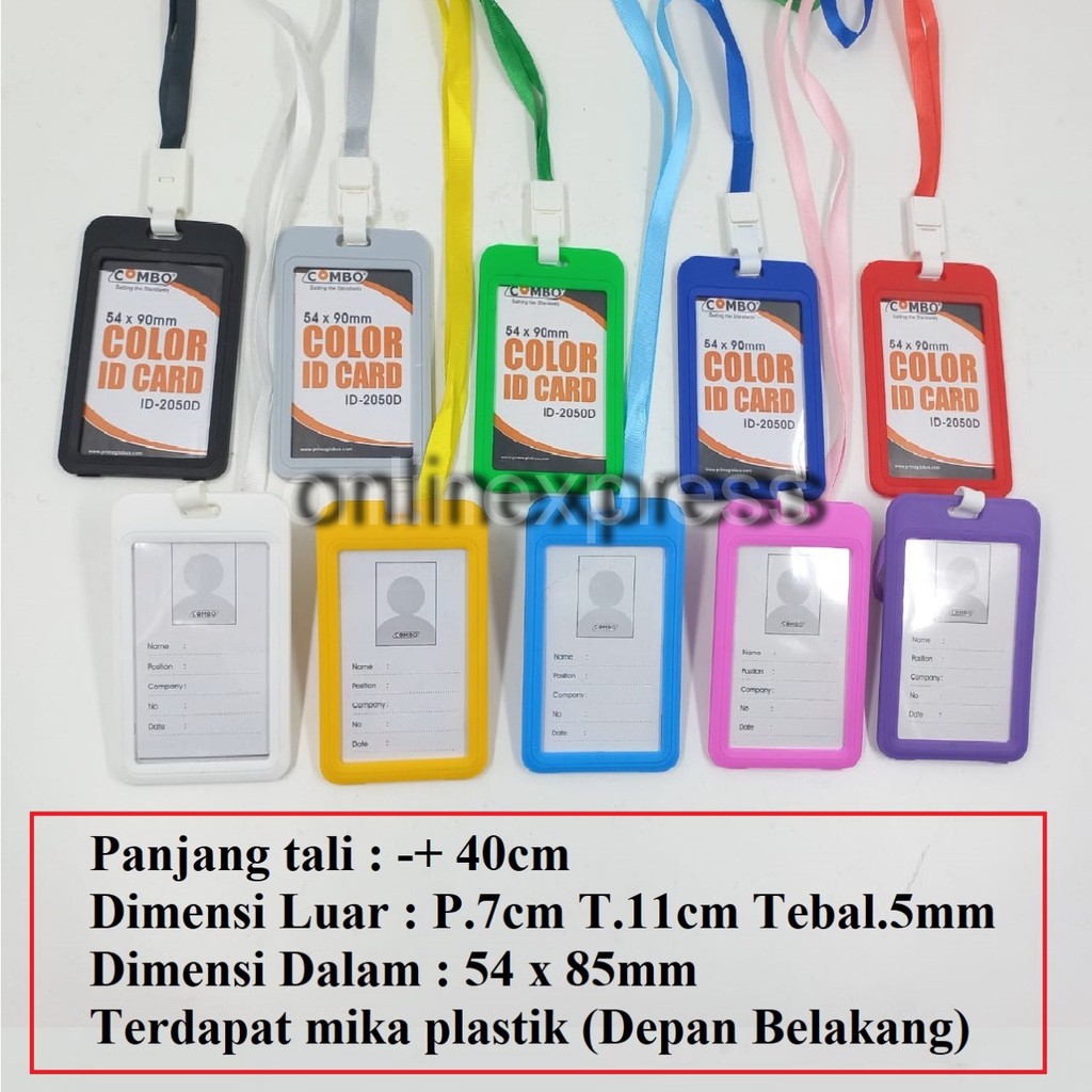

Gantungan Kartu ID Card Plate - Tali Badge ID Card Nylon Combo 2050D