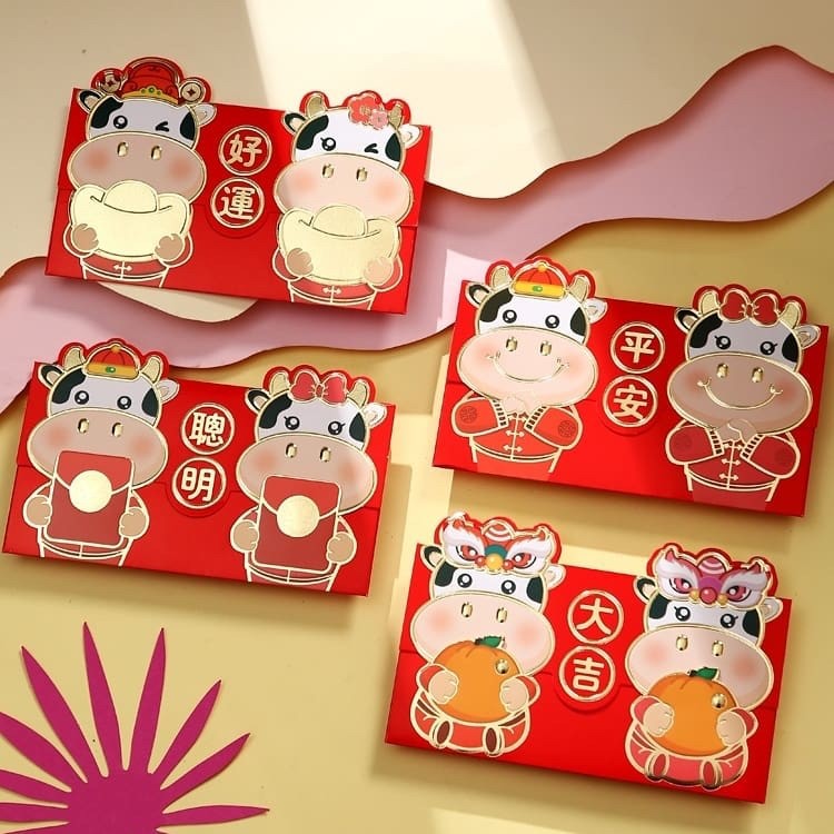 

Angpao Premium Kerbau Sapi 3D Imlek Sincia / Angpao Imlek Panjang Murmer Kode 68-5