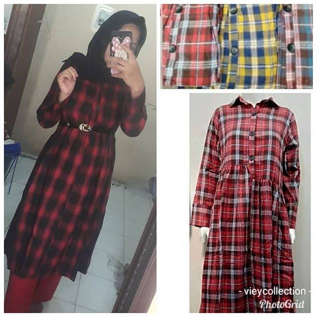 Tunik flanel kotak