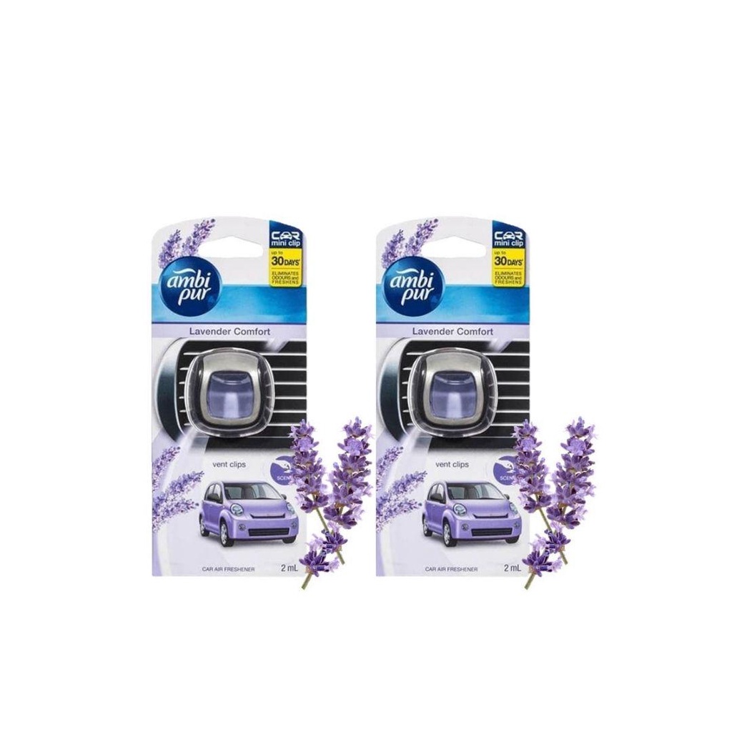 Parfum Mobil Pengharum Ruangan Pewangi Mobil Mini Vent Clip Lavender Comfort 2 ml x 2 Pcs