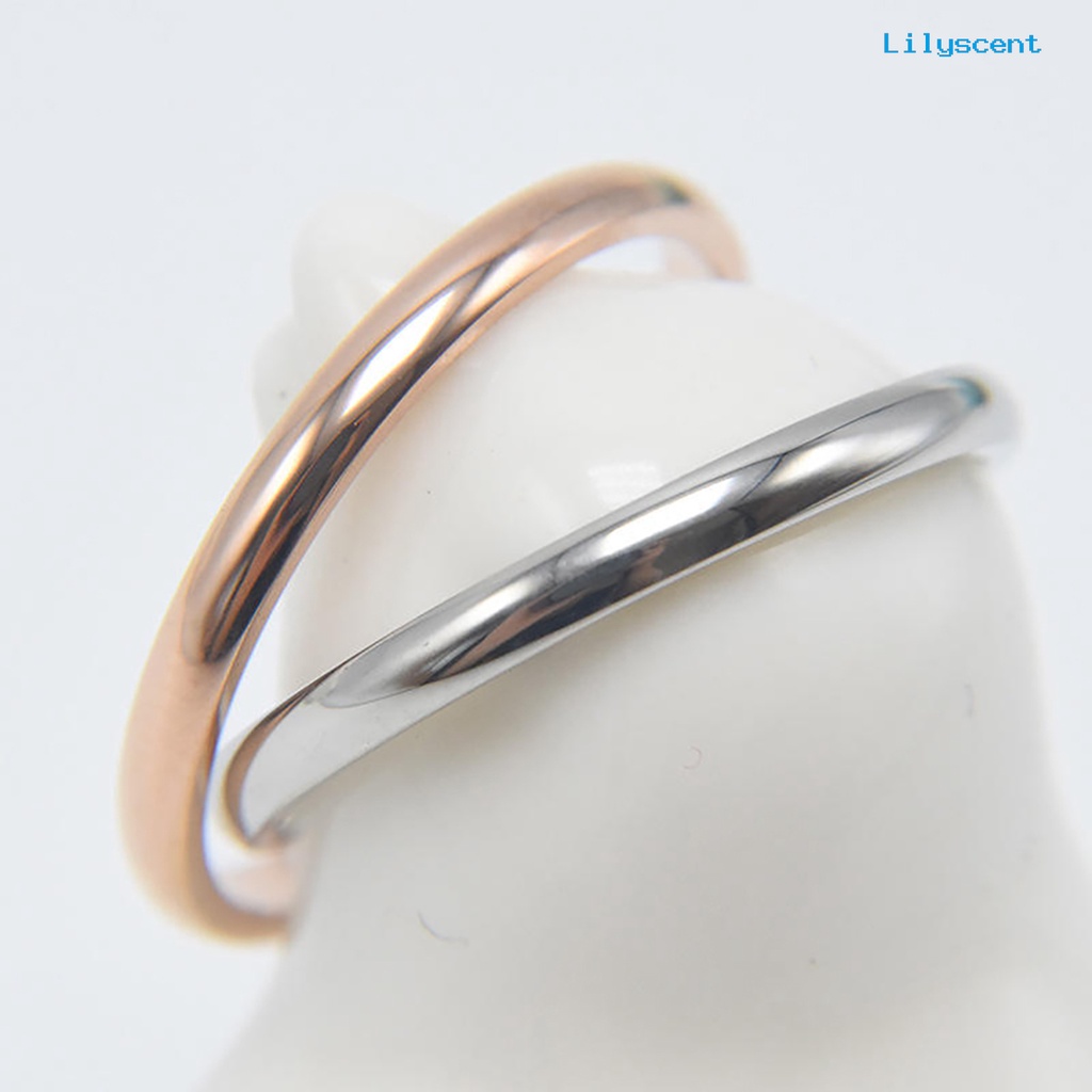 Ls Cincin Pasangan Bahan Titanium Steel Untuk Pesta