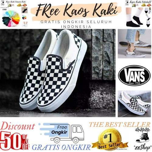 

_Slip On OG_Checkerboard Off White BlackPremium BNIB Tag China