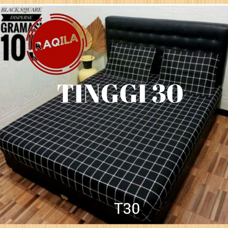 Sprei ukuran 180x200x30/160x200x30/120x200x30 aesthetic kotak kotak tinggi 30cm/Sprei aesthetic korea