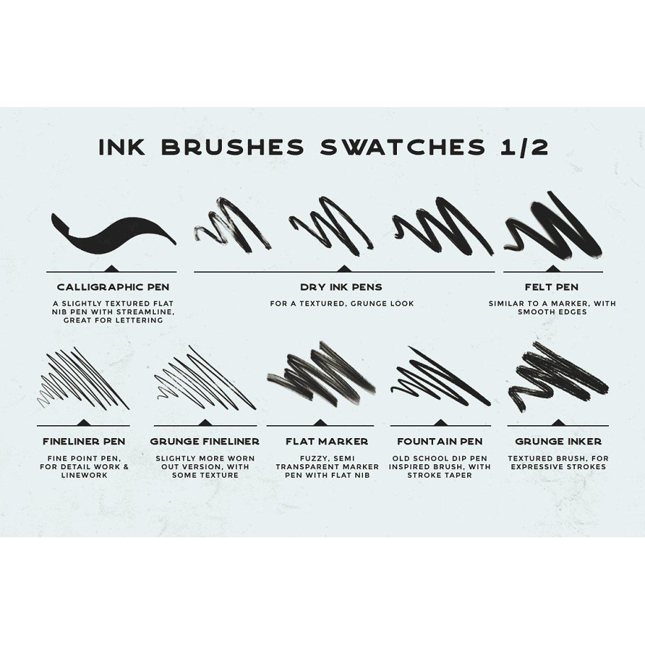 Procreate Brush - Procreate Inking Brushes Set of 20