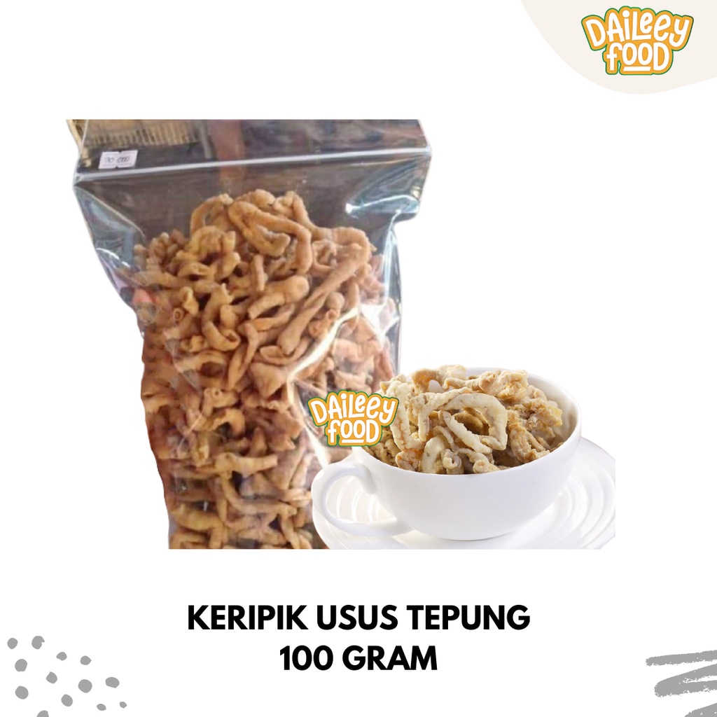 

(BELI 2 GRATIS 1) Keripik Kripik Usus Tepung Original Kemasan 100 Gr