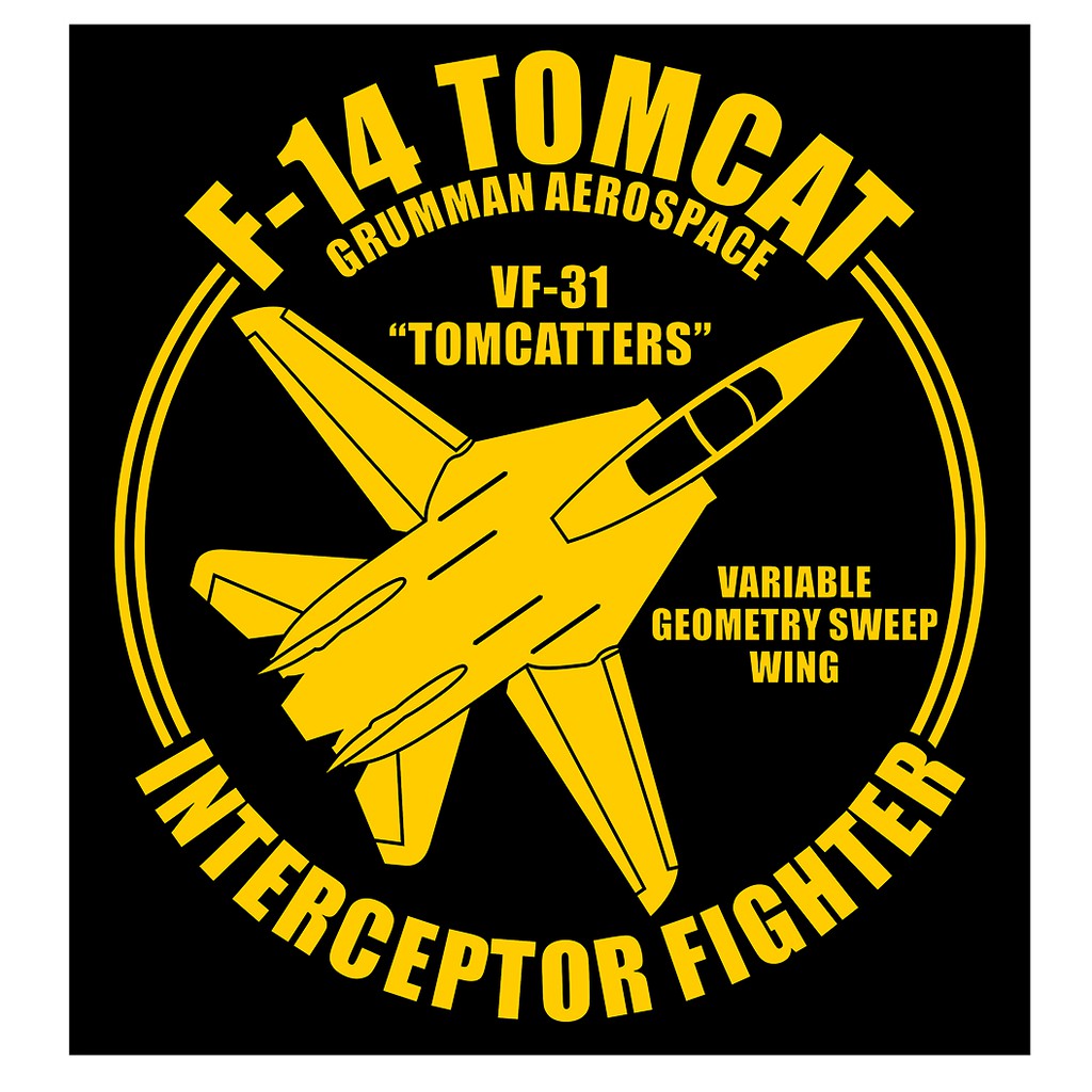 F-14 Tomcat Double Lines Cutting Sticker