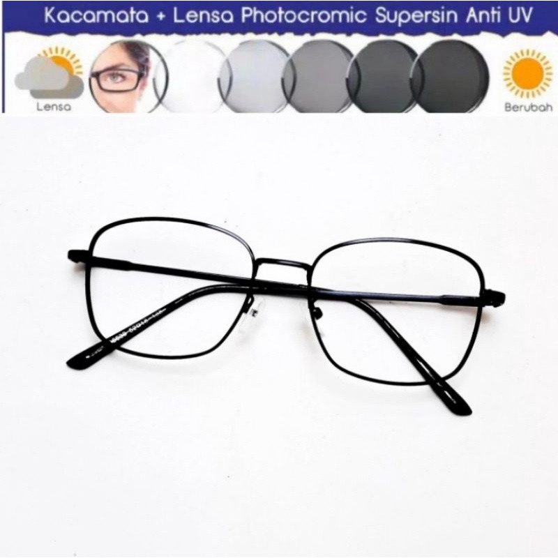 PHOTOCROMIC KACAMATA 6639 BLUERAY ANTI RADIASI VINTAGE FRAME OPTIK WANITA PRIA TERBARU FASHION STYLE