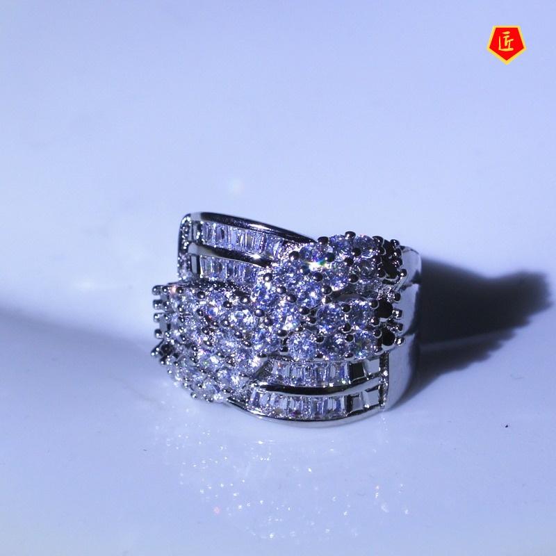 [Ready Stock]Creative Personality Full Diamond Ring