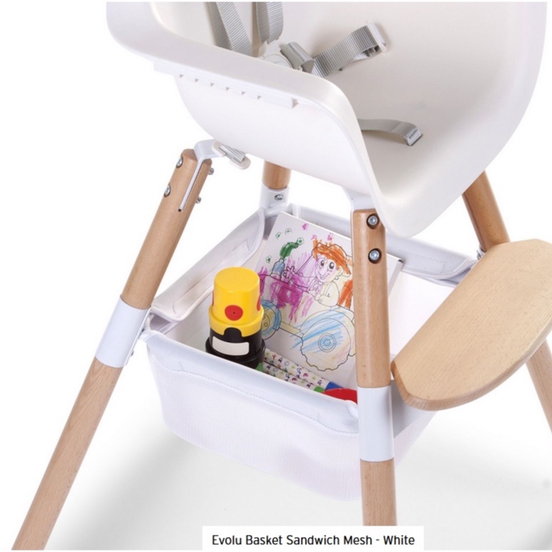 Childhome Evolu Basket Sandwich Mesh - Storage Penyimpanan Barang High Chair Evolu 2 &amp; Evolu ONE.80°  Basket High Chair