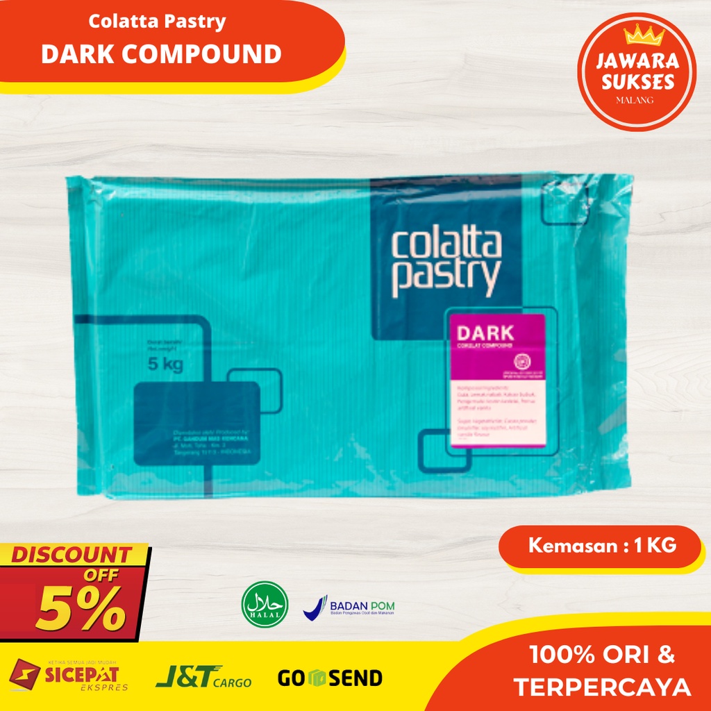 

Colatta Pastry Dark 1 Kg | Coklat Batang / Blok | Chocolate Premium