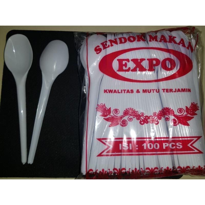 SENDOK MAKAN PLASTIK 100pcs+