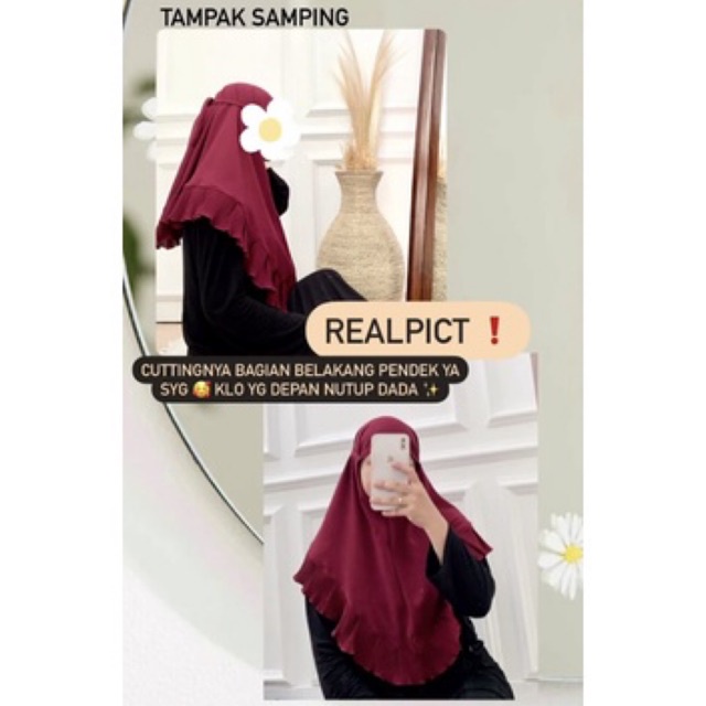 HIJAB BERGO REMPEL PLISKET BAHAN DIAMOND