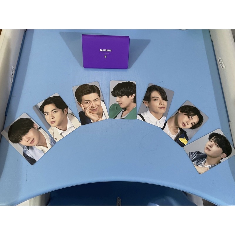 photocard pc bts x samsung official 1 set original suga jin rm v jk jimin jhope