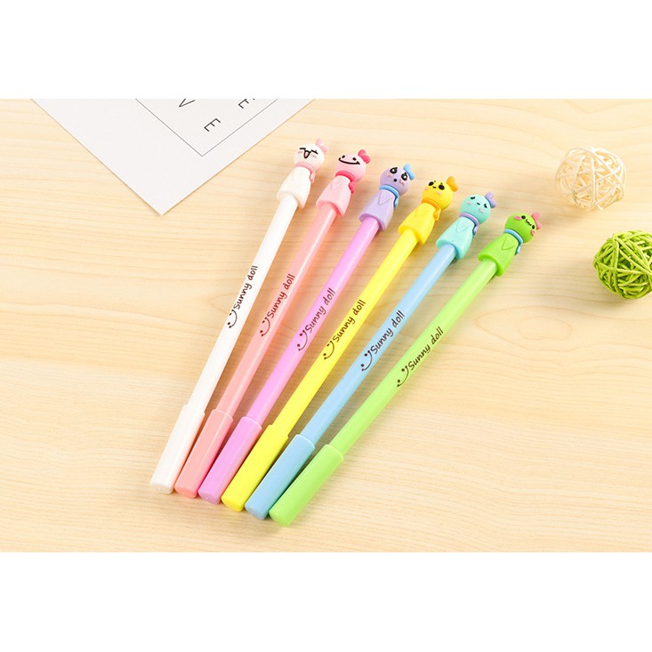 

Pulpen Bolpoint Pena Lucu Cute Berbagai Ekspresi Boneka Jepang Sunny Doll Warna-warni Soft Pastel
