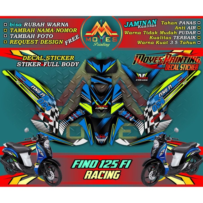 decal fino stiker decal motor fino premium / fino 125 fi / fino grande full body - spec B
