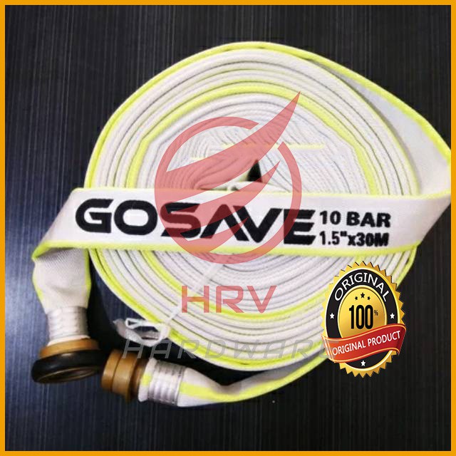 Selang Hydrant Gosave Pemadam 10 bar 1,5 x 30 Meter Coupling Machino