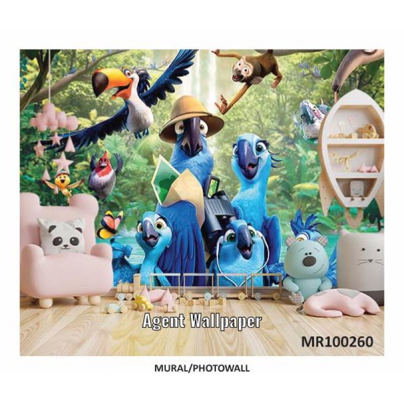 PHOTOWALL MURAL DINDING 3D WALLPAPER MURAL KARAKTER KARTUN