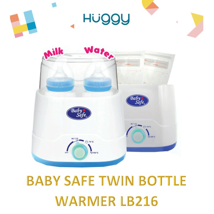 

Baby Safe LB216 Twin Bottle Warmer Alat Steril Botol Susu Anak Bayi - No Bubblewrap