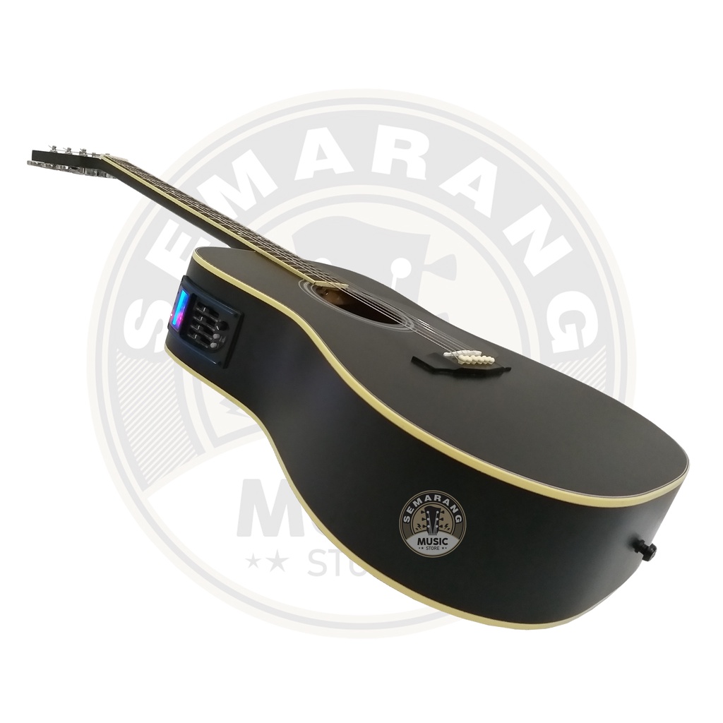 Gitar Akustik Elektrik Cort Custom Equalizer Tuner LC Prener Custom Paket Super Komplit