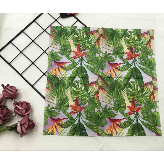 Decoupage Napkin - Tissue Decoupage 2Ply FL - Banana Flower Plant